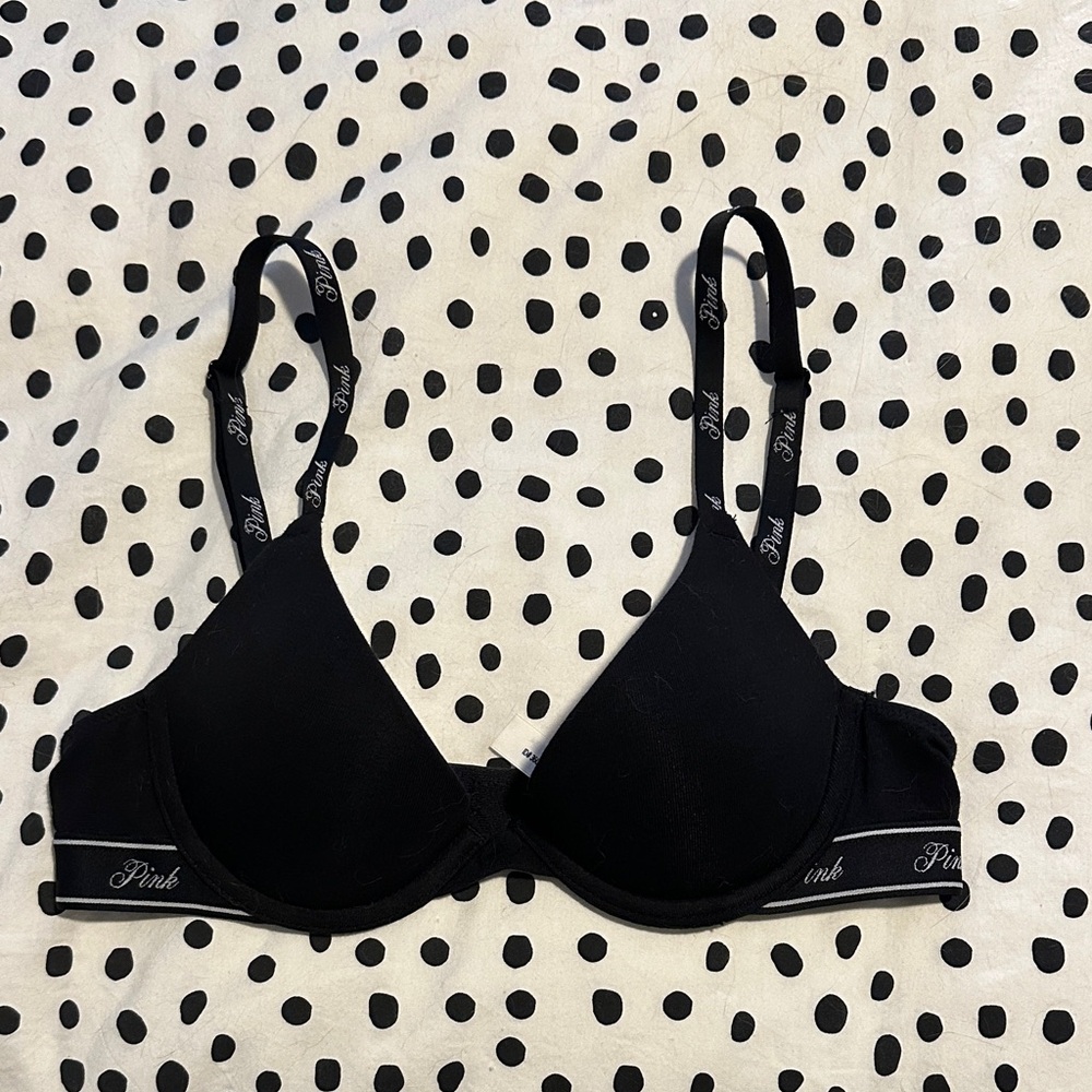 NWOT PINK Victoria's Secret Black Bra